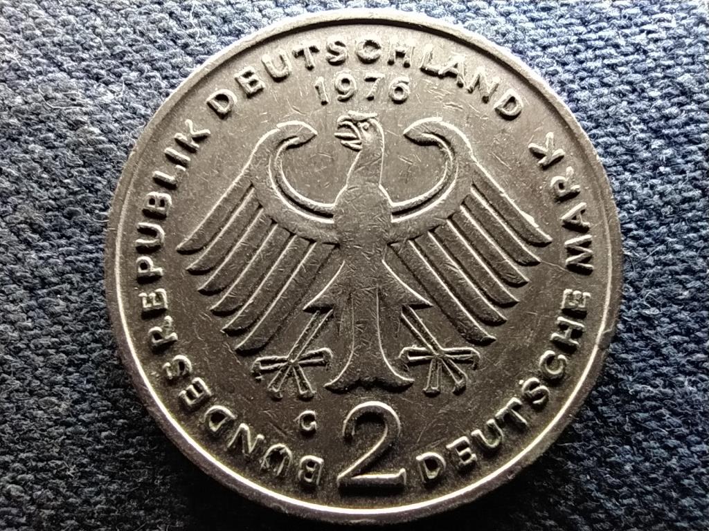 Németország 20 éves az NSZK Konrad Adenauer 2 Márka 1976 G