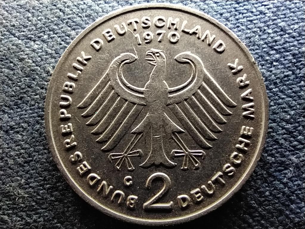 Németország 20 éves az NSZK Konrad Adenauer 2 Márka 1970 G