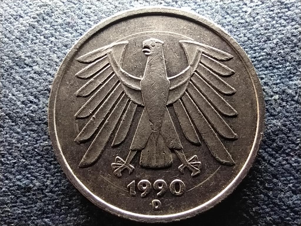 Németország NSZK (1949-1990) 5 Márka 1990 D