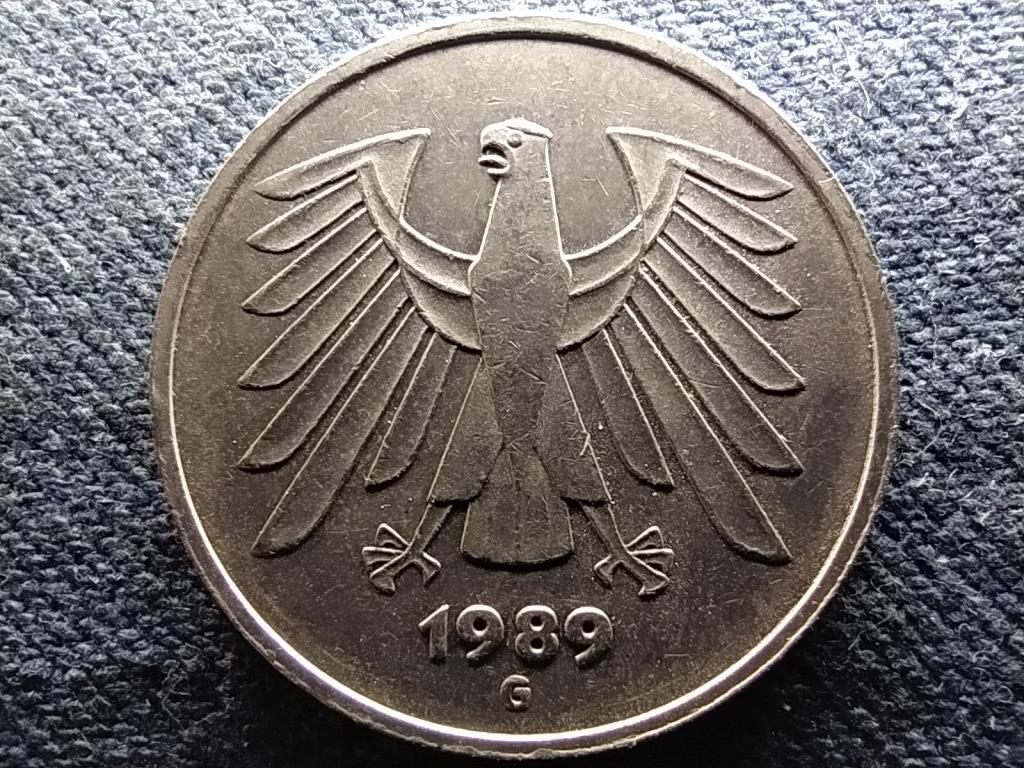 Németország NSZK (1949-1990) 5 Márka 1989 G