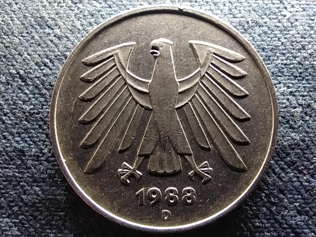 Németország NSZK (1949-1990) 5 Márka 1988 D