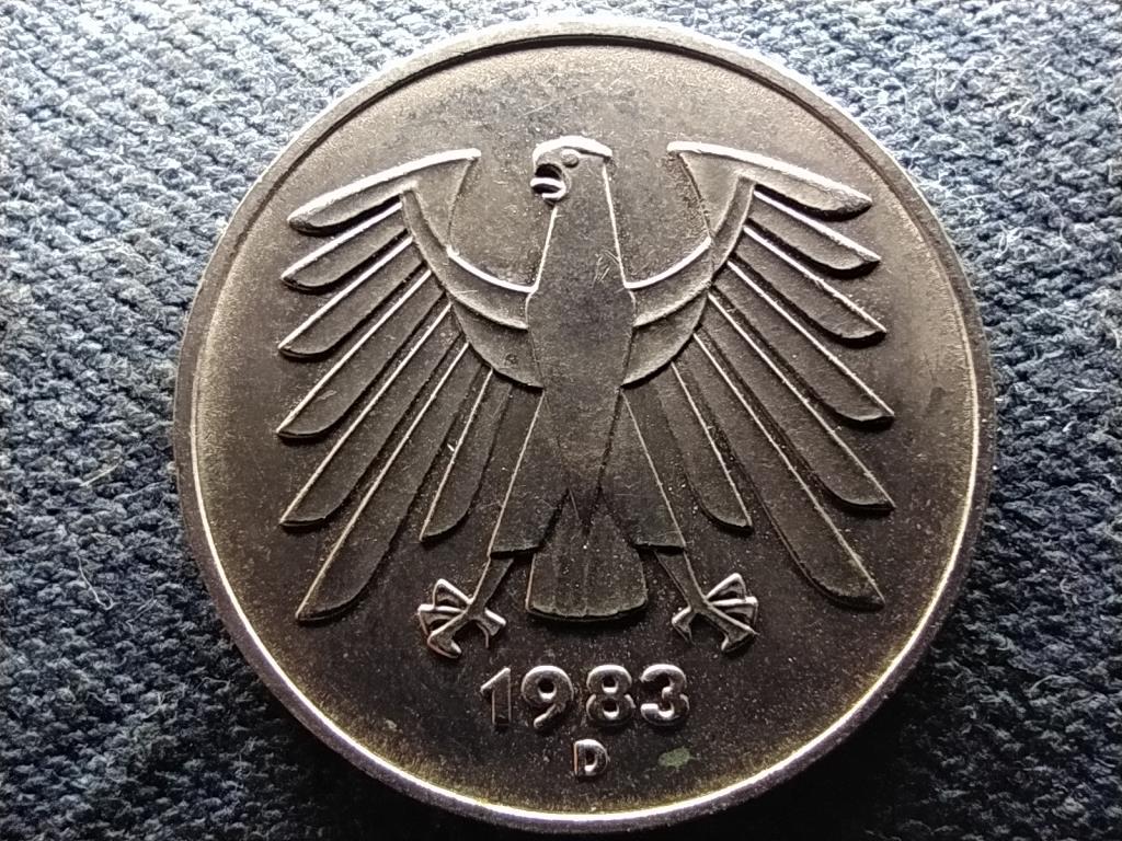 Németország NSZK (1949-1990) 5 Márka 1983 D