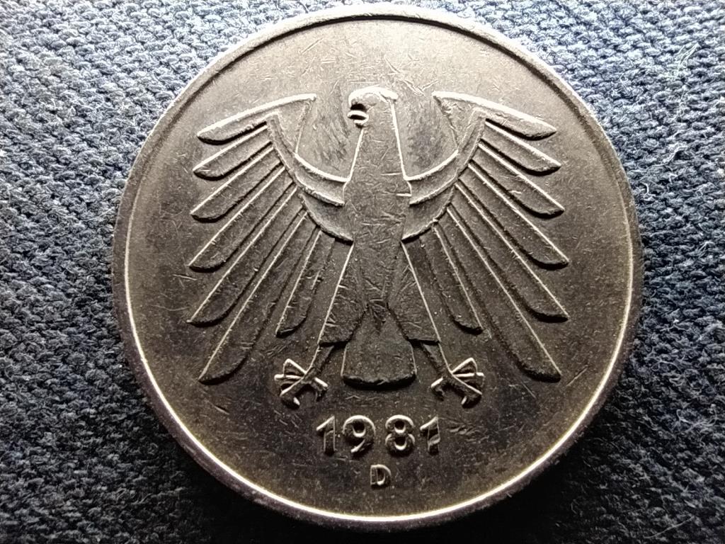Németország NSZK (1949-1990) 5 Márka 1981 D