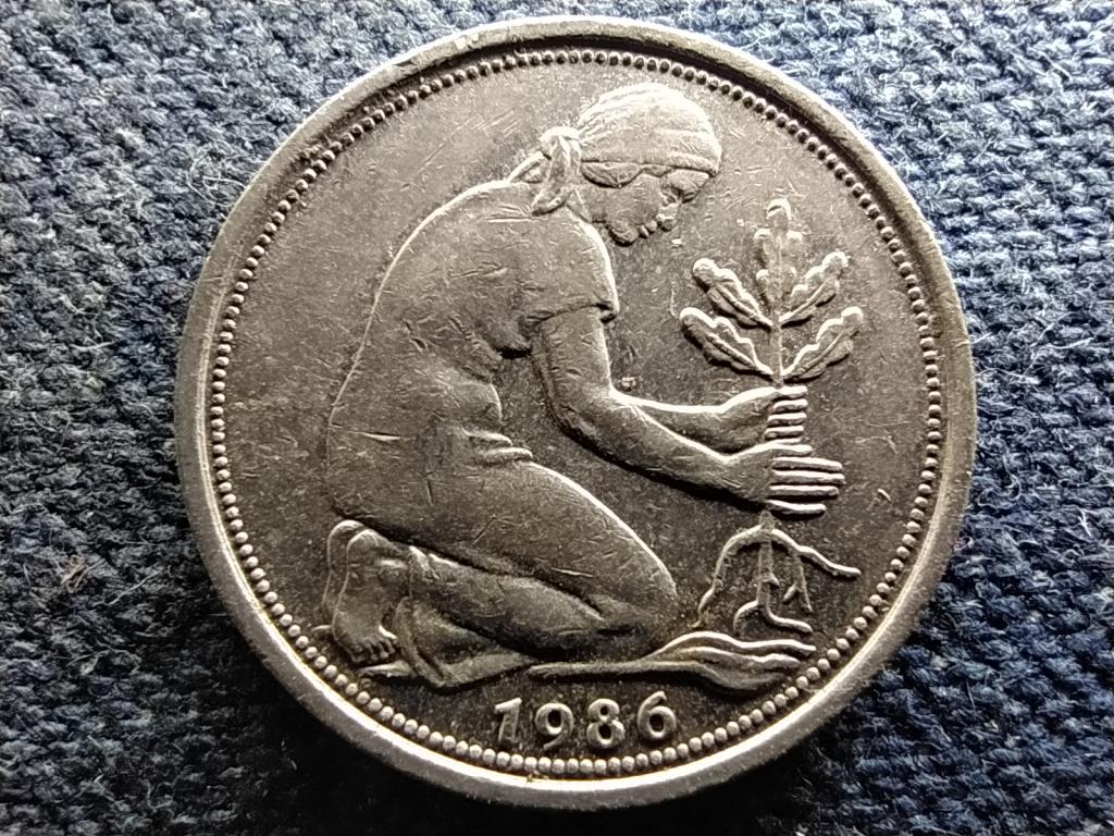 Németország NSZK (1949-1990) 50 Pfennig 1986 F RITKÁBB