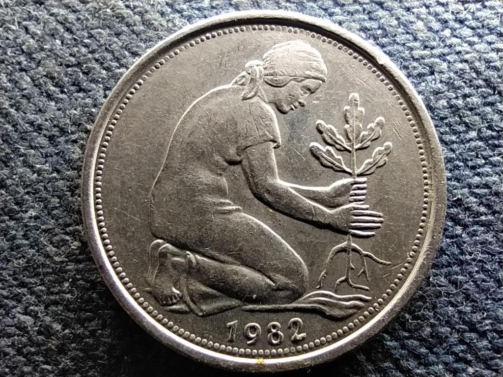 Németország NSZK (1949-1990) 50 Pfennig 1982 J