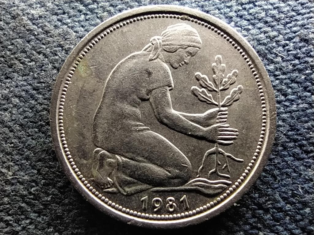 Németország NSZK (1949-1990) 50 Pfennig 1981 D