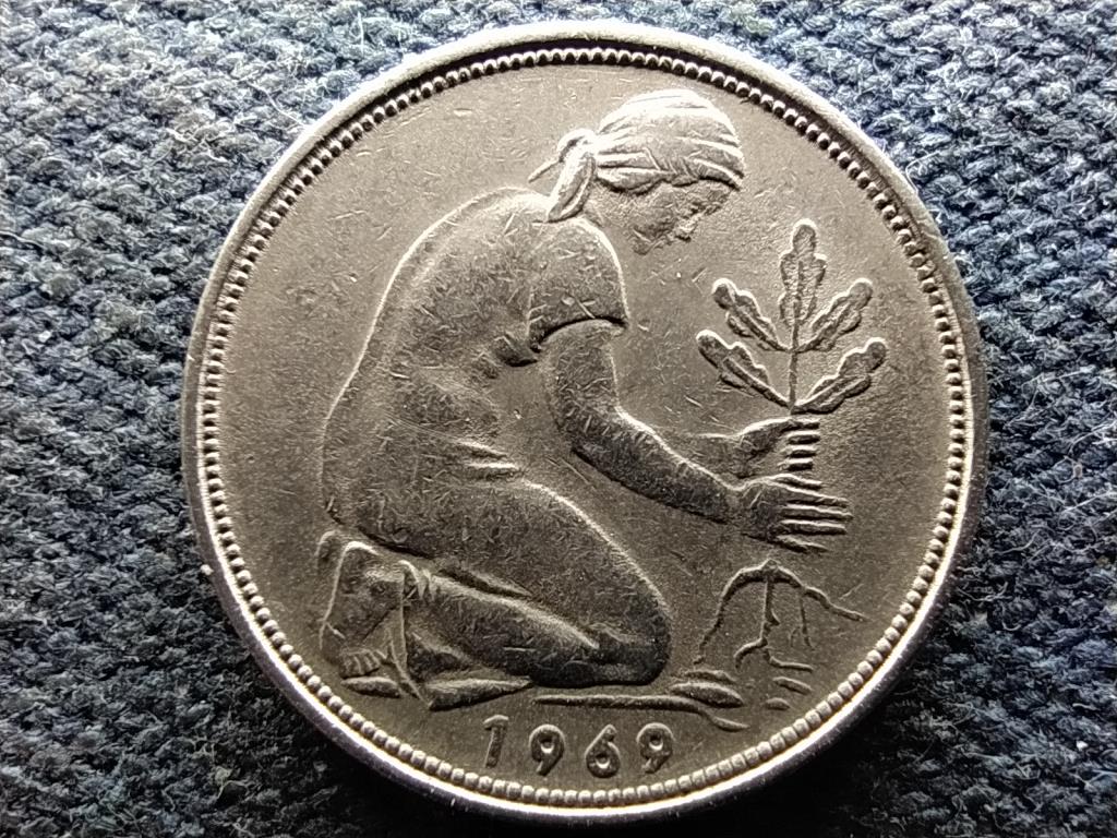 Németország NSZK (1949-1990) 50 Pfennig 1969 F