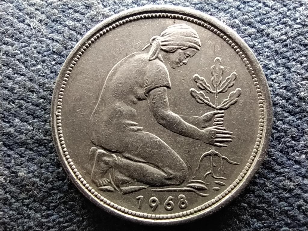 Németország NSZK (1949-1990) 50 Pfennig 1968 J RITKÁBB