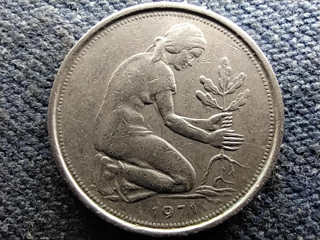 Németország NSZK (1949-1990) 50 Pfennig 1971 J
