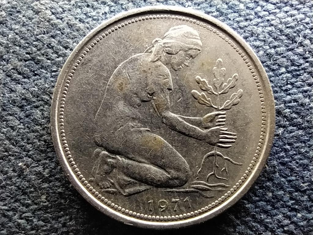 Németország NSZK (1949-1990) 50 Pfennig 1971 D