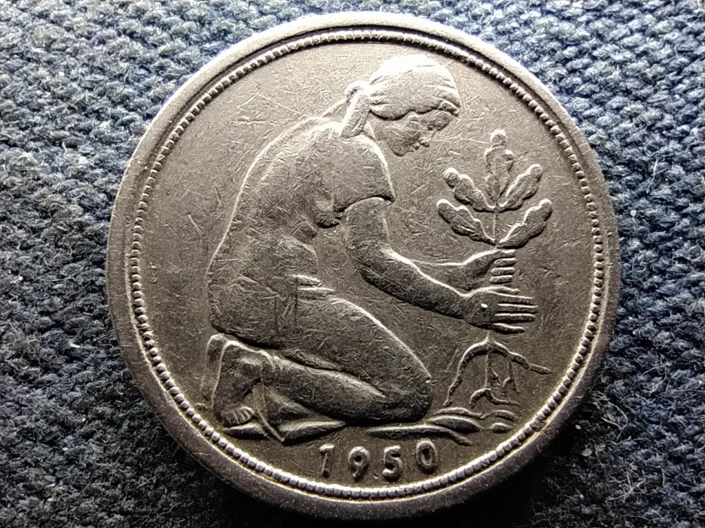 Németország NSZK (1949-1990) 50 Pfennig 1950 J