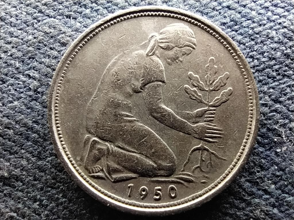 Németország NSZK (1949-1990) 50 Pfennig 1950 G