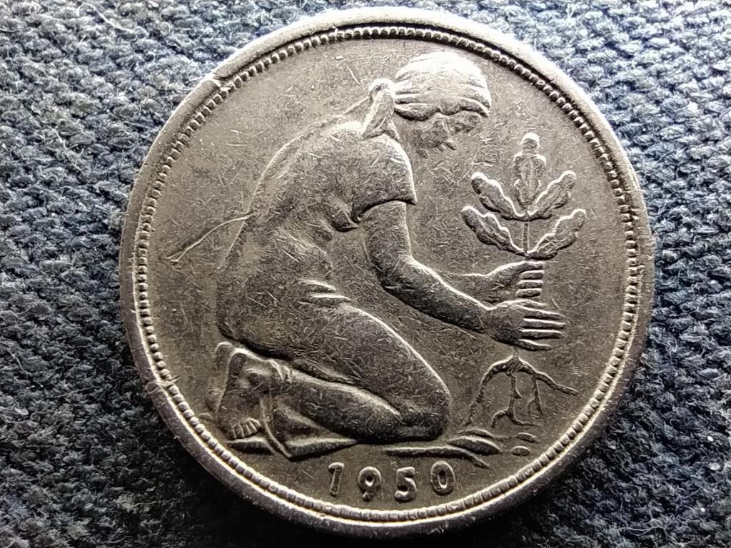 Németország NSZK (1949-1990) 50 Pfennig 1950 F