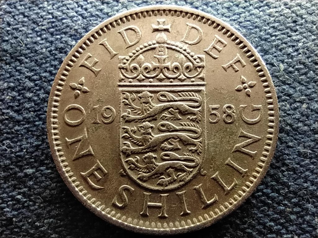 Anglia II. Erzsébet (1952-) 1 Shilling 1958