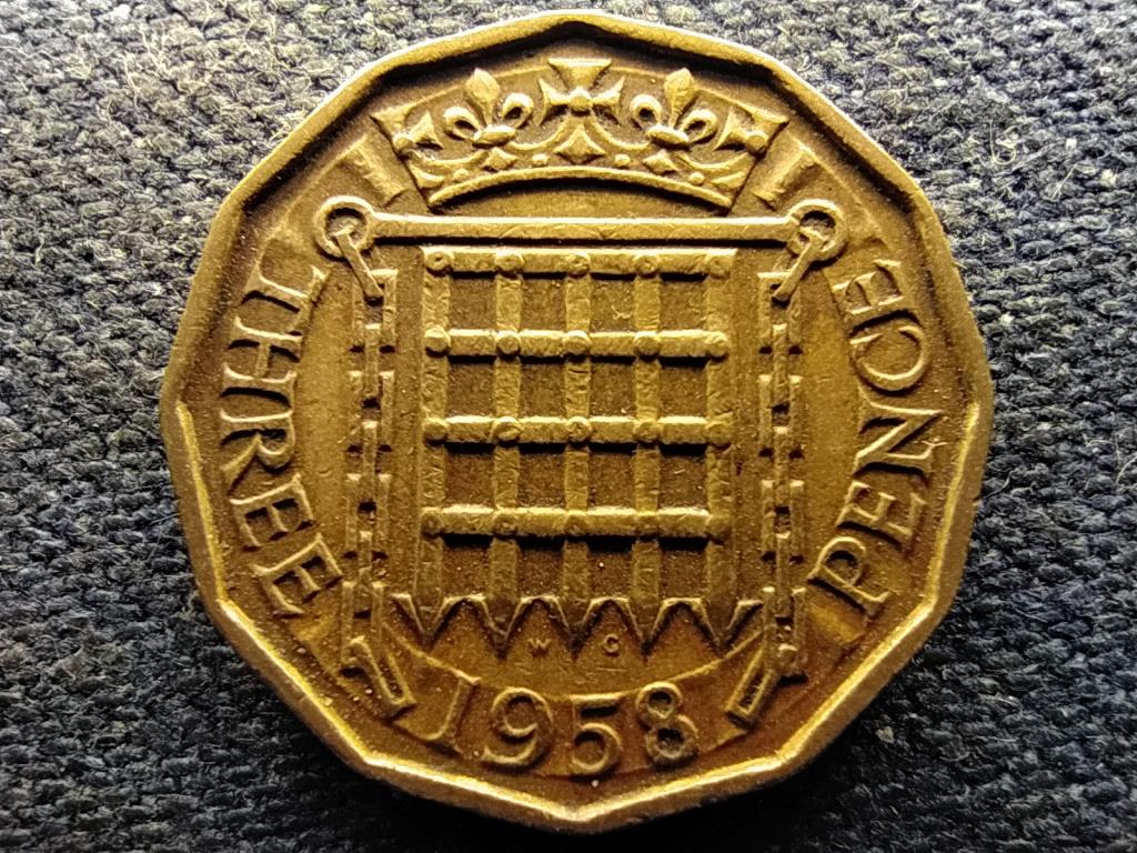 Anglia II. Erzsébet (1952-) 3 Penny 1958