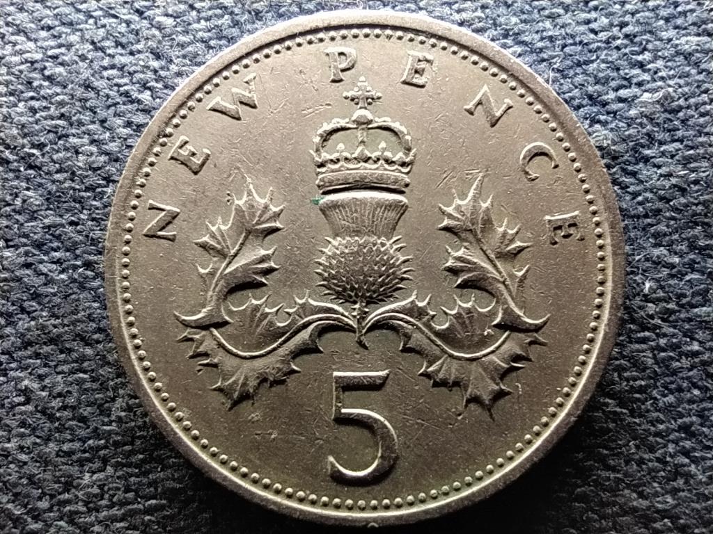 Anglia II. Erzsébet (1952-) 5 Új Penny 1968