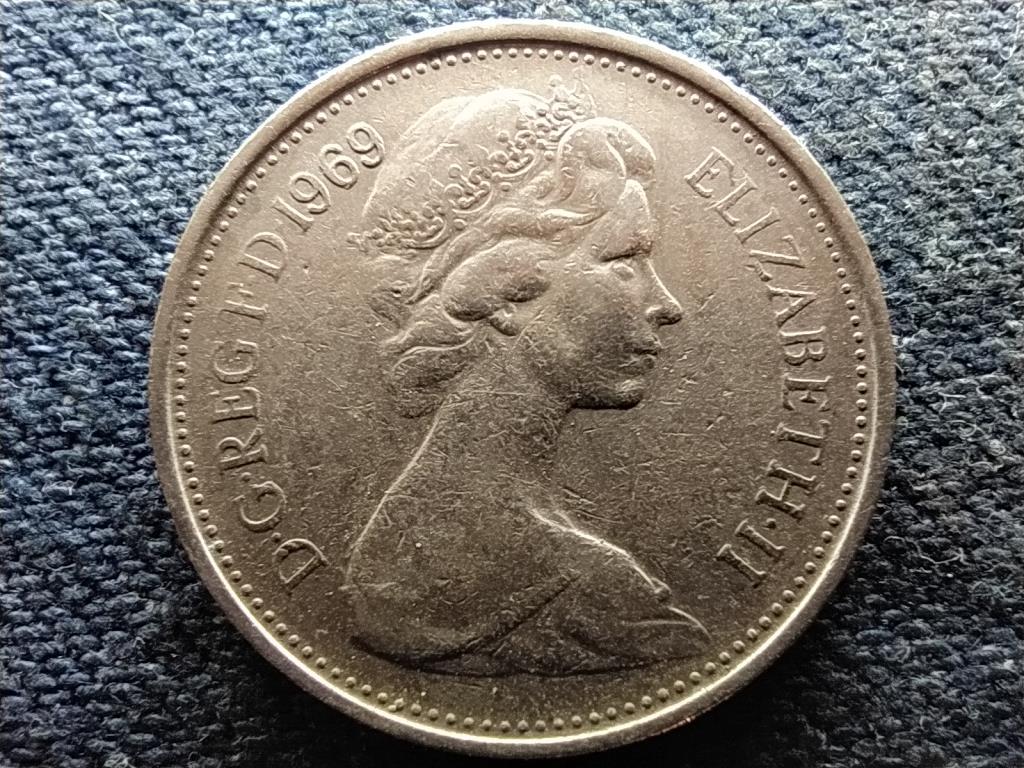 Anglia II. Erzsébet (1952-) 5 Új Penny 1969
