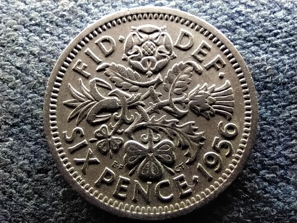 Anglia II. Erzsébet (1952-) 6 Penny 1956