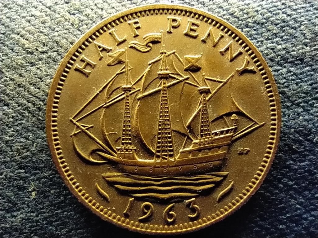 Anglia II. Erzsébet (1952-) 1/2 Penny 1963