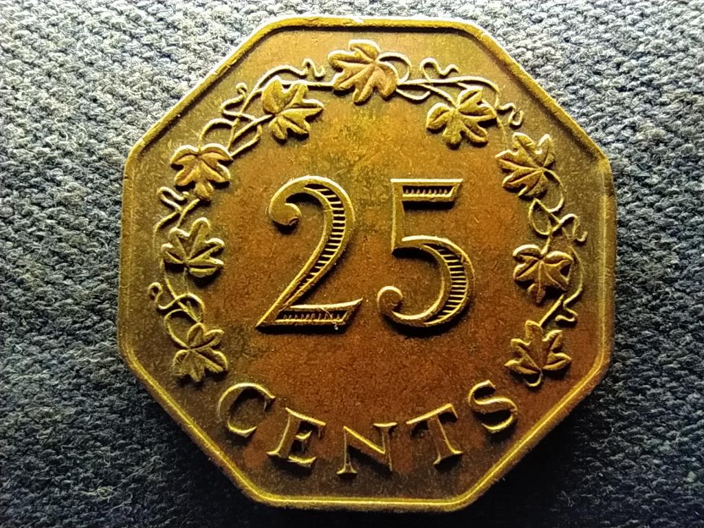 Málta A Máltai Köztársaság 1. évfordulója 25 cent 1975