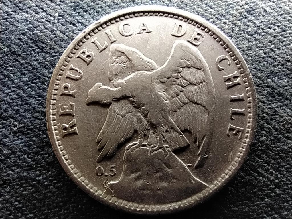 Chile Köztársaság (1818-) .500 ezüst 1 peso 1925 So