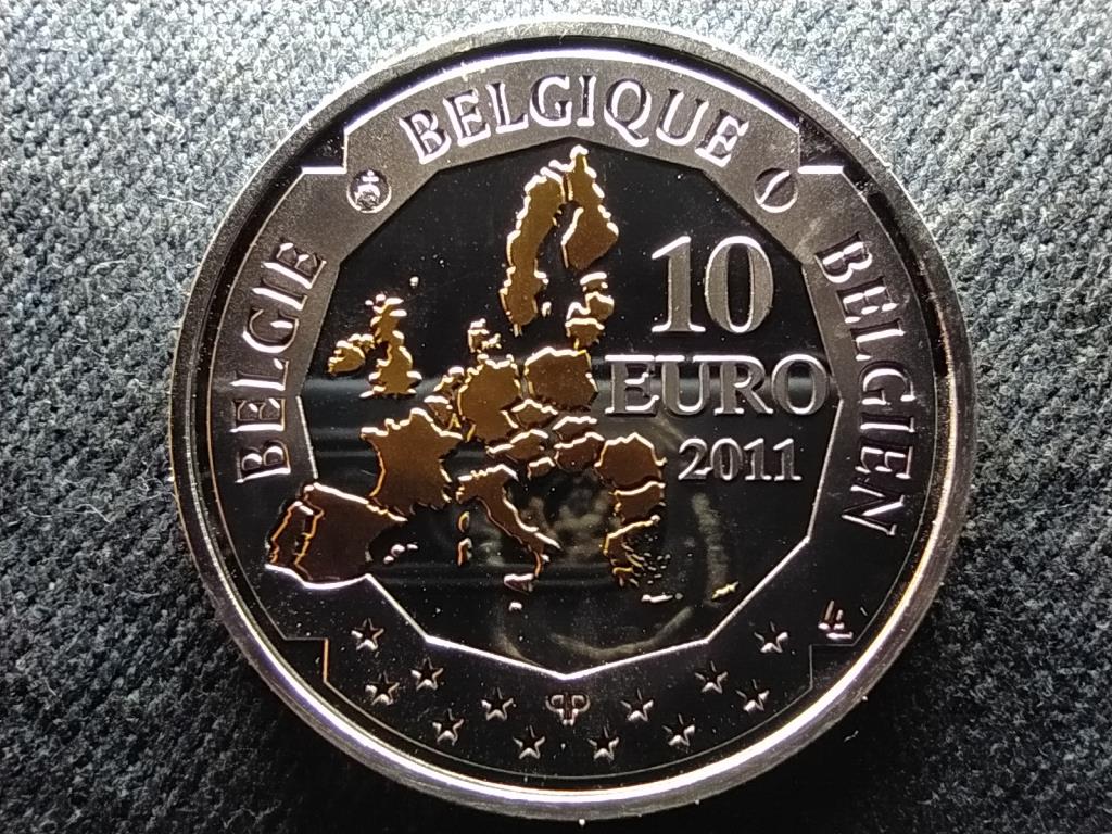Belgium Belga mélytengeri kutatás .925 ezüst 10 Euro 2011 PP