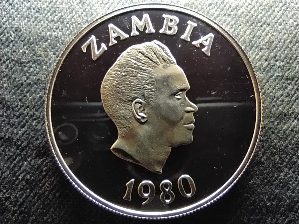 Zambia Gyermekek Nemzetközi Éve .925 ezüst 10 Kwacha 1980 PP