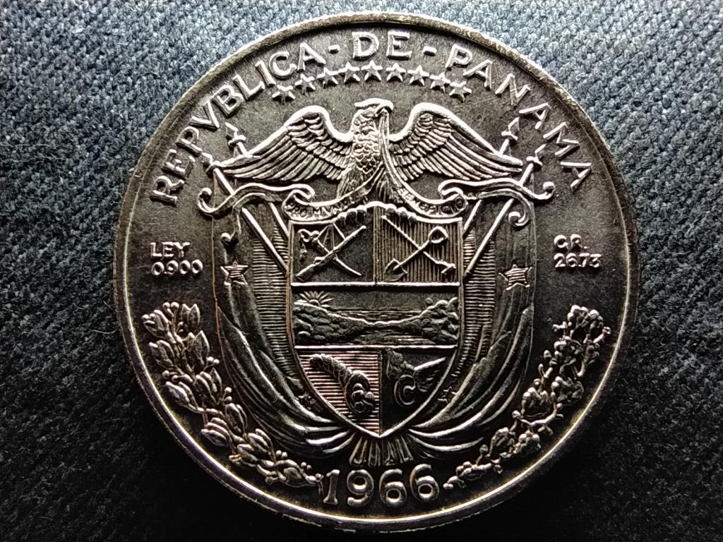 Panama Köztársaság (1903-) ezüst 1 Balboa 1966