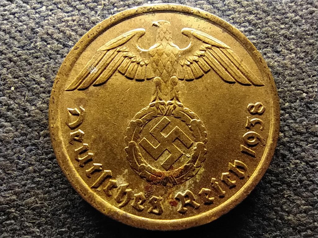 Németország Horogkeresztes 10 birodalmi pfennig 1938 A
