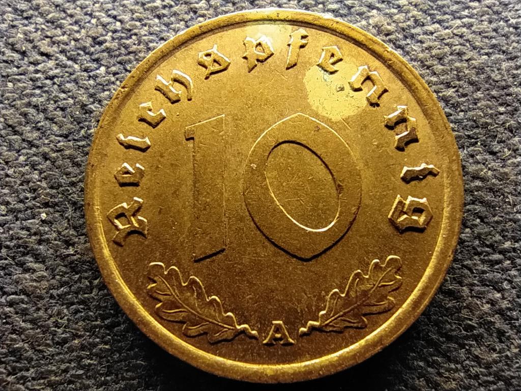 Németország Horogkeresztes 10 birodalmi pfennig 1938 A