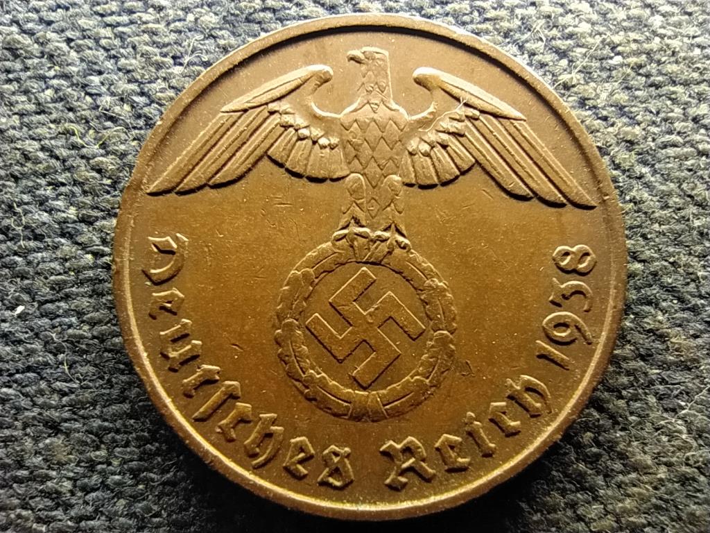 Németország Horogkeresztes 2 birodalmi pfennig 1938 F