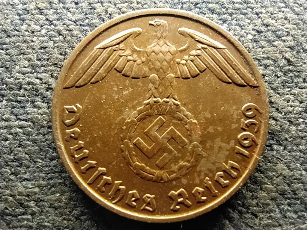 Németország Horogkeresztes 1 birodalmi pfennig 1939 B