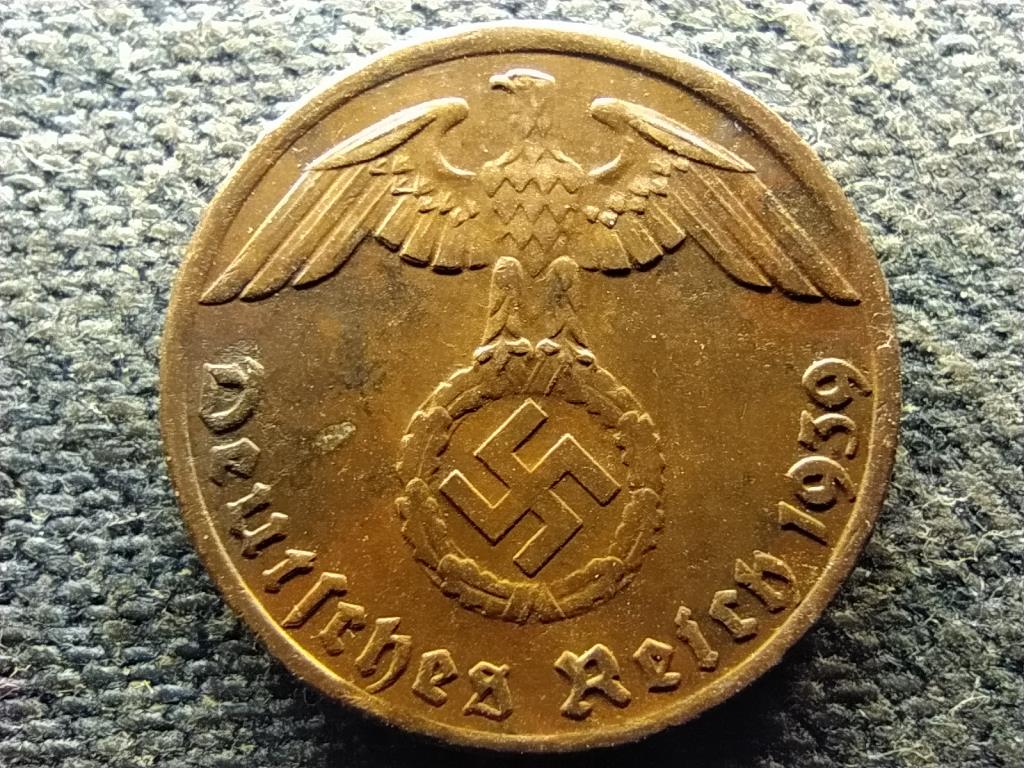 Németország Horogkeresztes 1 birodalmi pfennig 1939 G