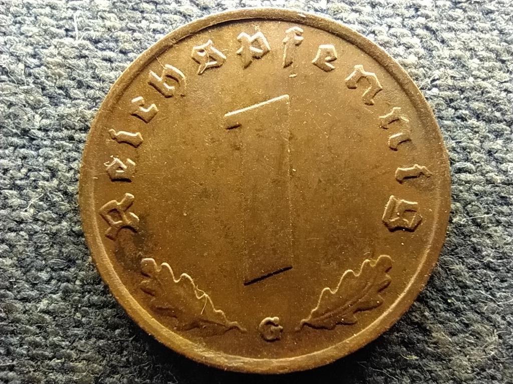 Németország Horogkeresztes 1 birodalmi pfennig 1939 G