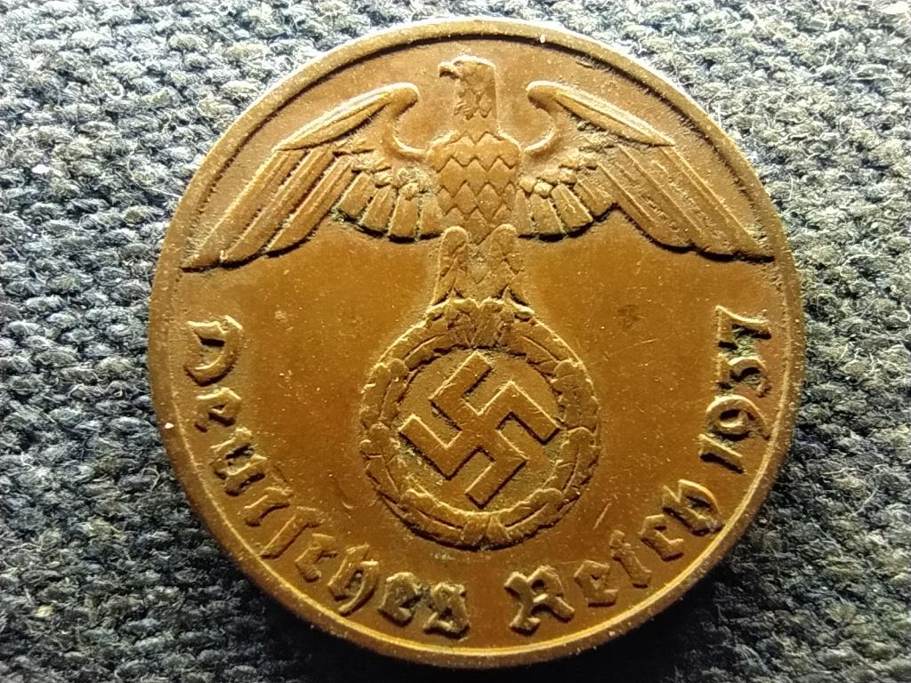 Németország Horogkeresztes 1 birodalmi pfennig 1937 A