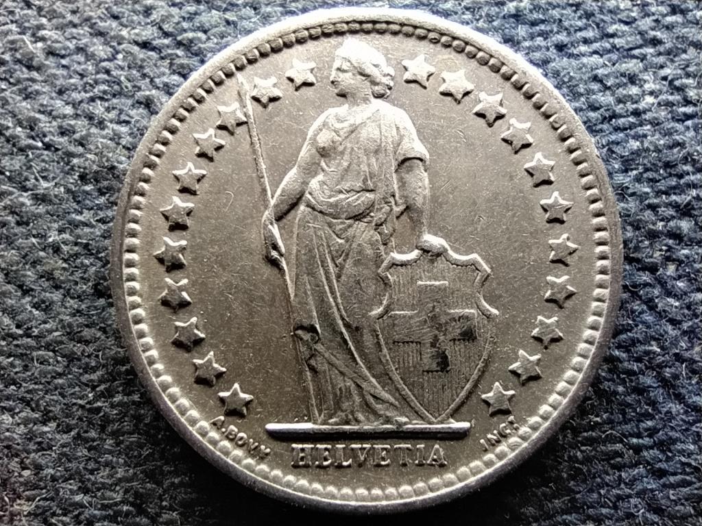 Svájc .835 ezüst 1/2 Frank 1957 B