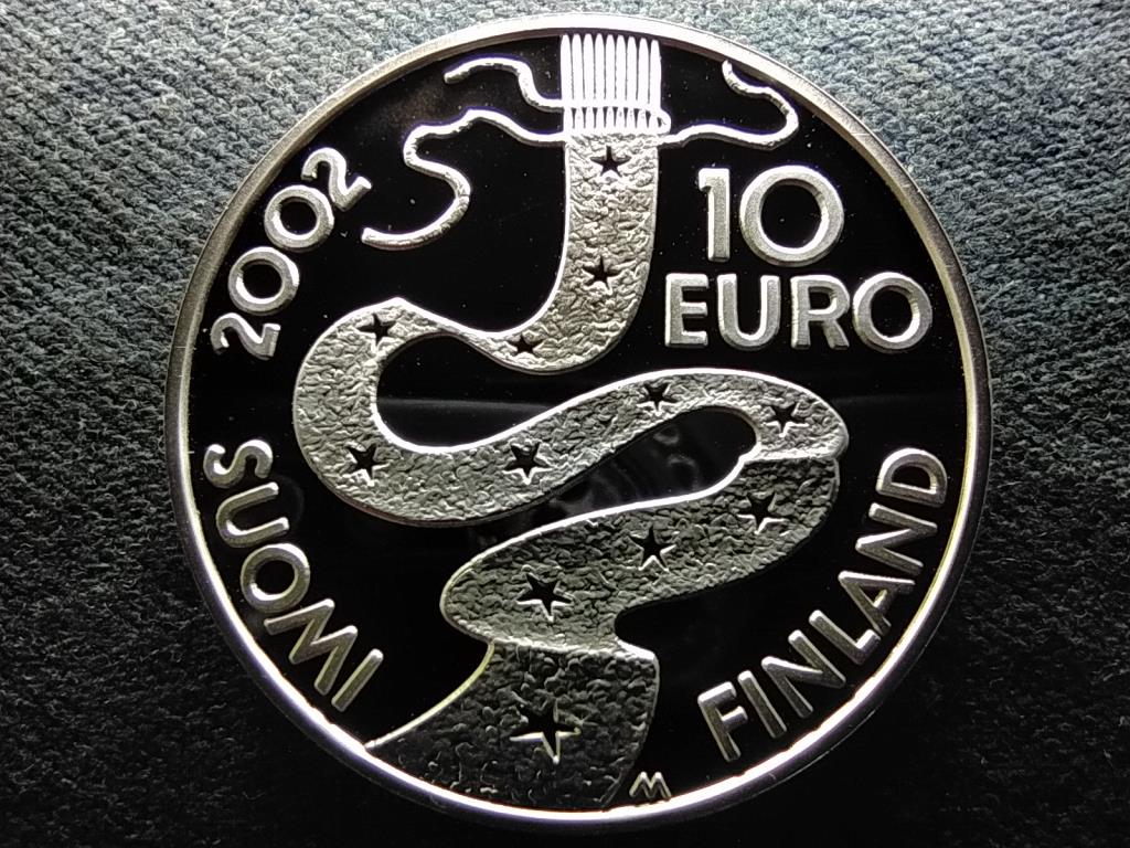 Finnország Elias Lönnrot .925 ezüst 10 Euro 2002 PP