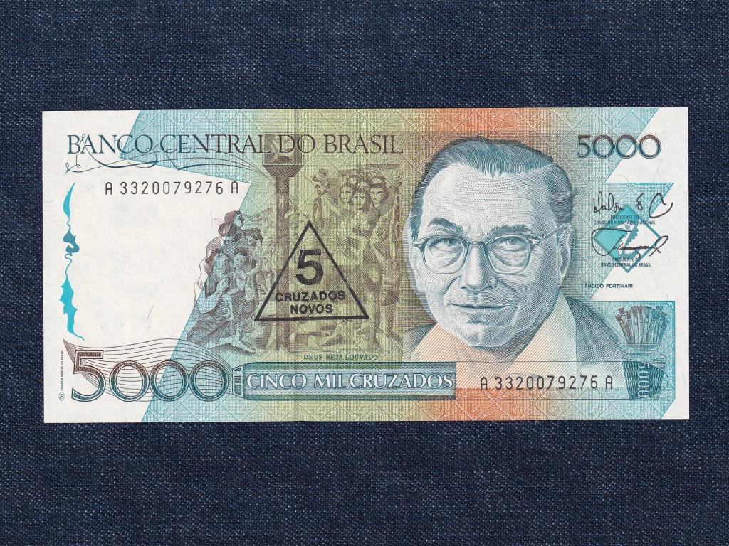Brazília 5000 cruzado bankjegy 1988