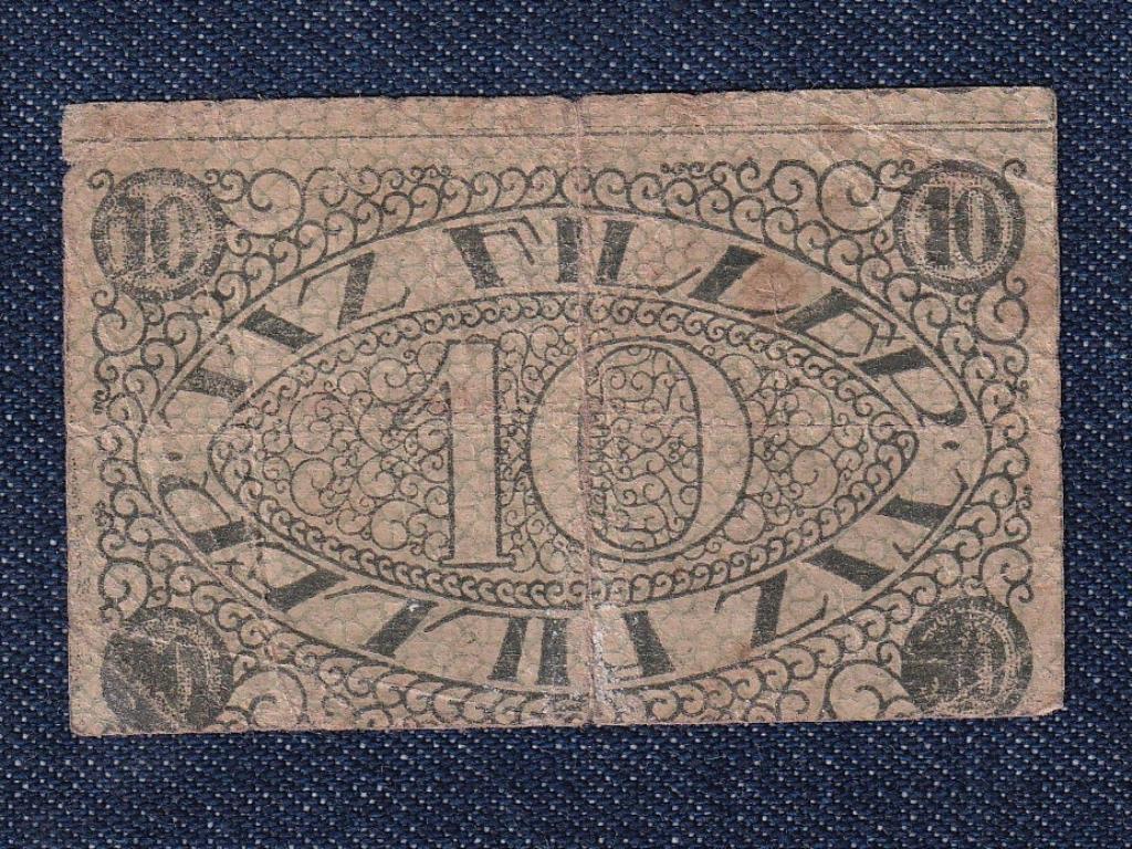 Pécs Szabad Királyi Város Pénztárjegye 10 fillér szükségpénz 1919