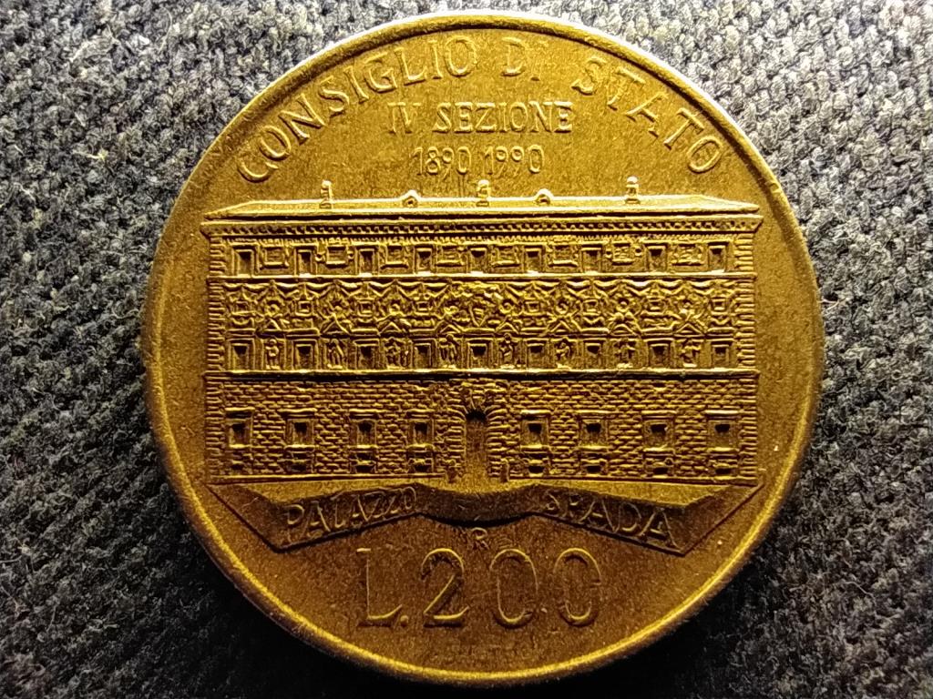 Olaszország 100 éves az Állami Tanács 200 Líra 1990 R