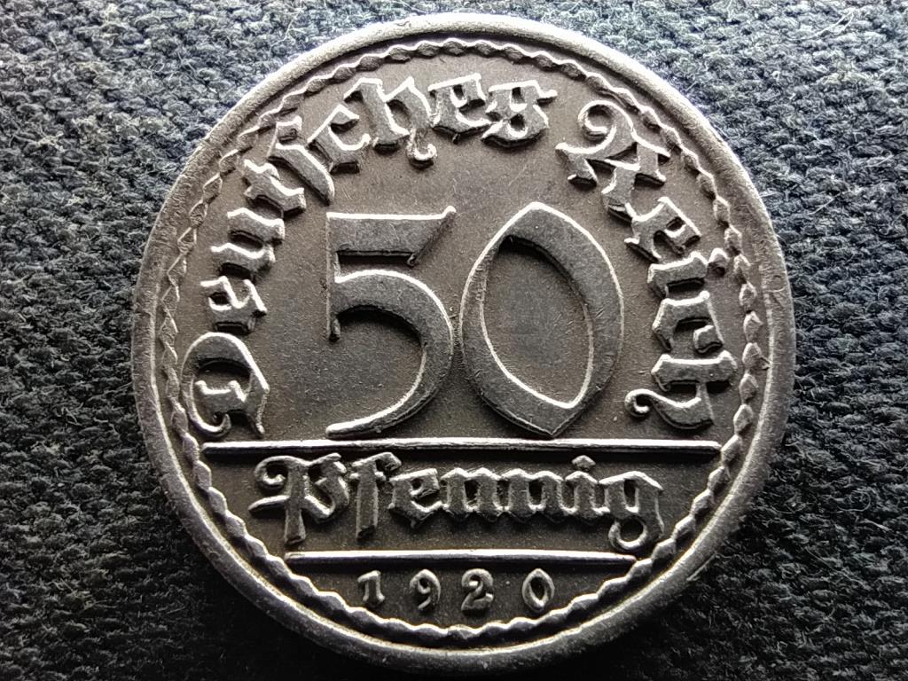 Németország Weimari Köztársaság (1919-1933) 50 Pfennig 1920 F