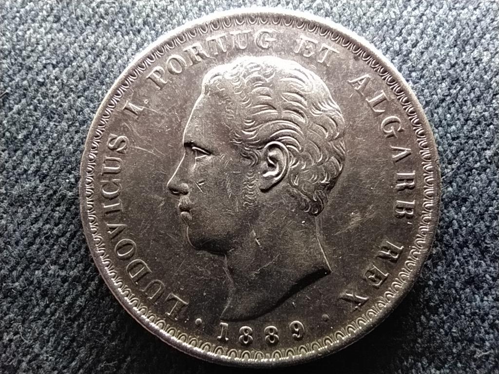 Portugália I. Lajos (1861-1889) .917 ezüst 500 Reis 1889