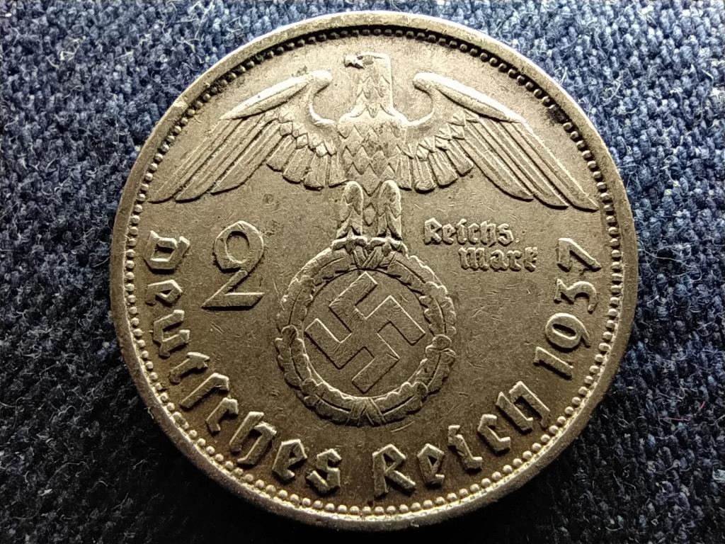 Németország Horogkeresztes .625 ezüst 2 birodalmi márka 1937 F
