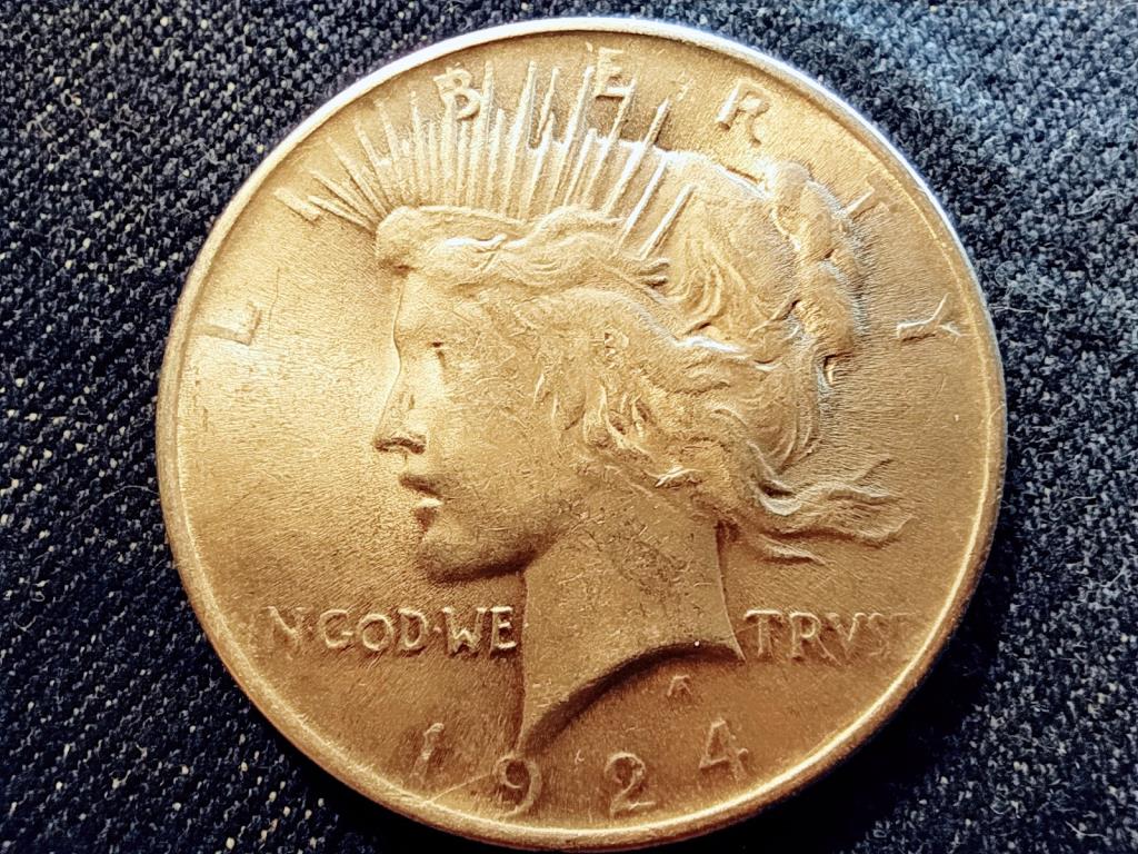 USA Peace dollár I. VH befejezésének emlékére .900 ezüst 1 Dollár 1924