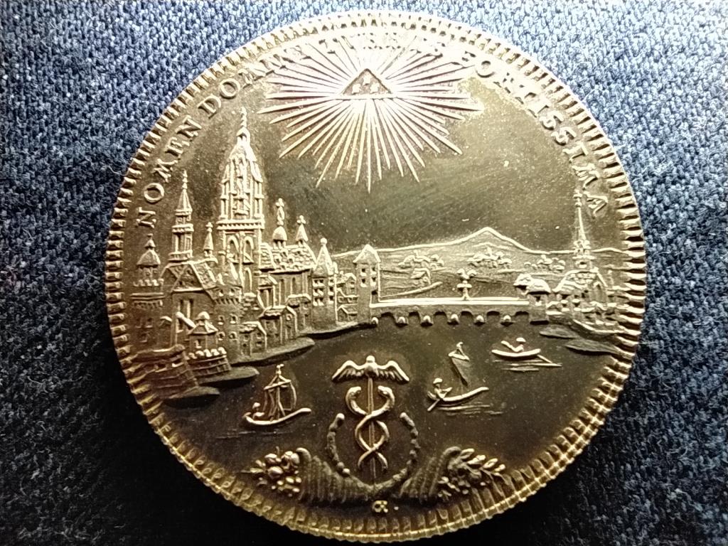 Német Államok Frankfurt szabad város ezüst 1 Konvenciós Tallér 1772 UV 24,44g 41mm