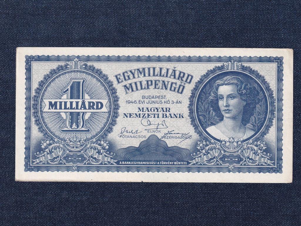 Háború utáni inflációs sorozat (1945-1946) 1 milliárd Milpengő bankjegy 1946