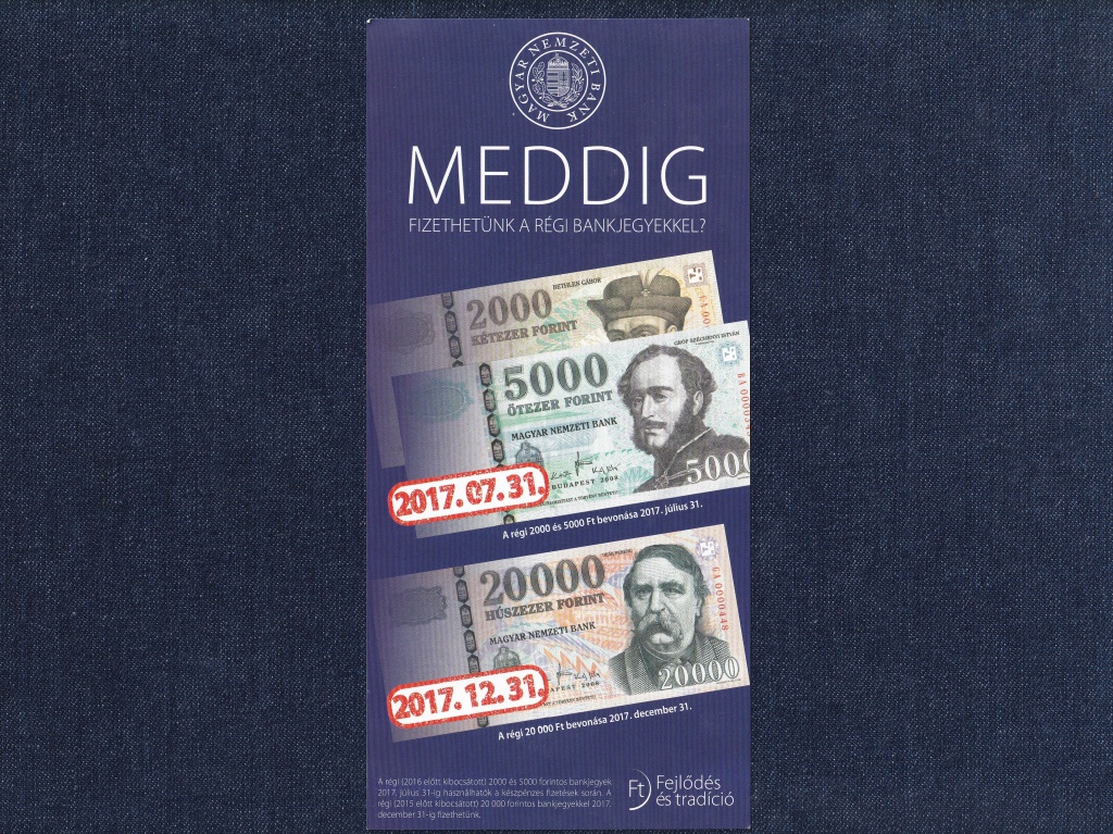 MNB kiadvány a Forint bankjegyek érvényességéről 2017