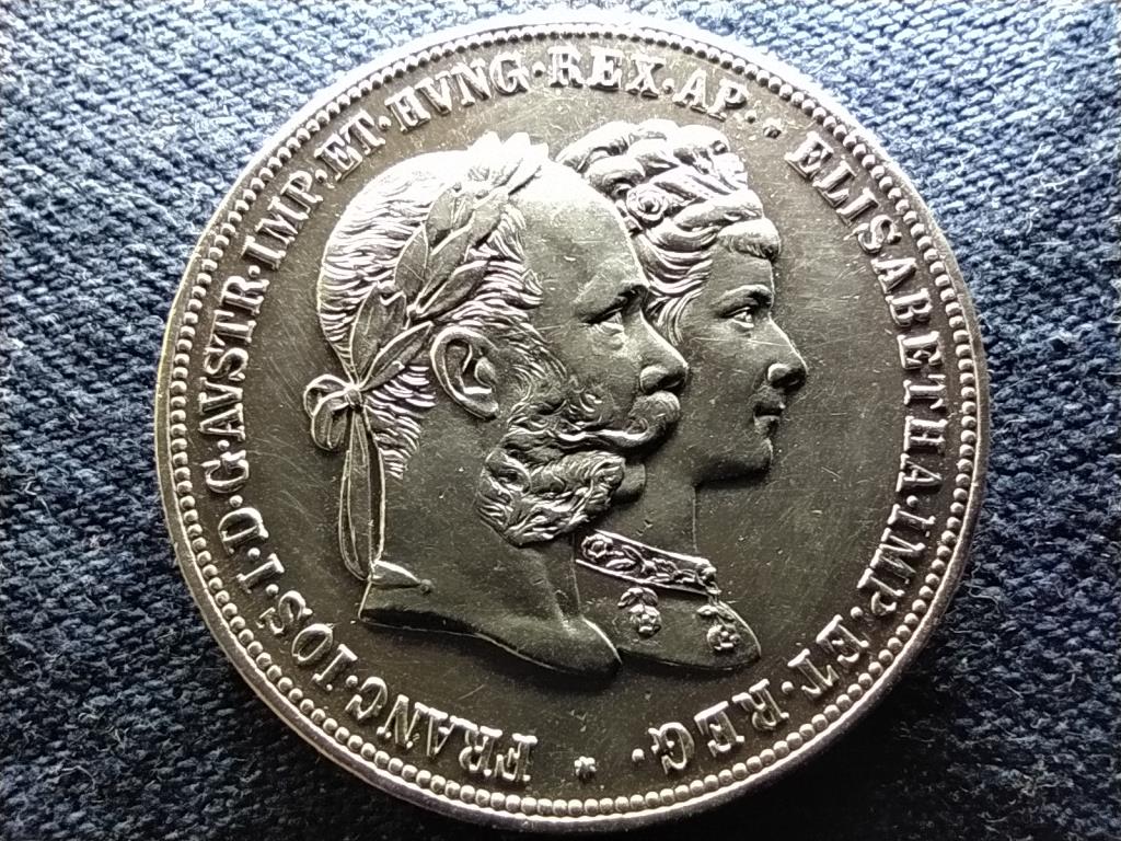 Ausztria Ferenc József és Sissy házassági évforduló .900 ezüst 2 Gulden 1879