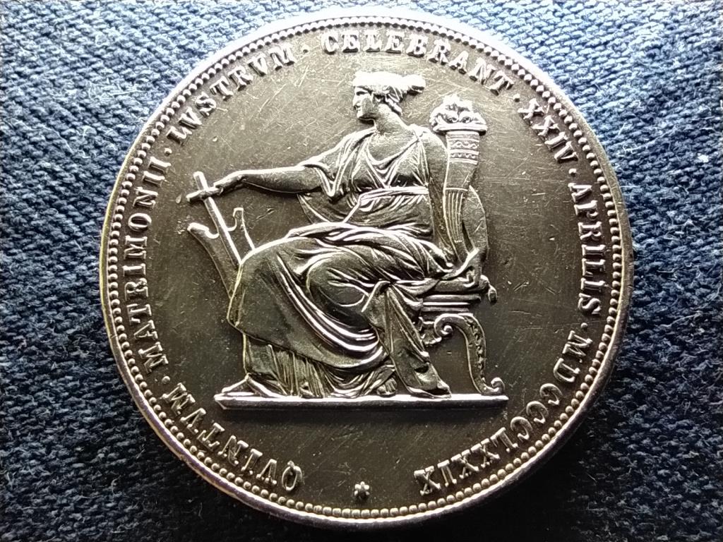 Ausztria Ferenc József és Sissy házassági évforduló .900 ezüst 2 Gulden 1879