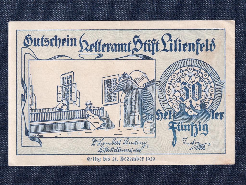 Ausztria Lilienfeld 50 Heller szükségpénz 1920